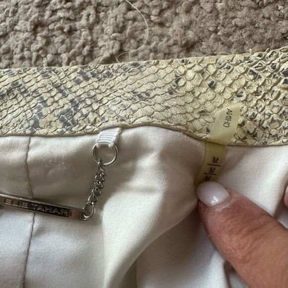 Elie Tahari Gwen Snake Suede Front Jacket Size Medium - Picture 12 of 16